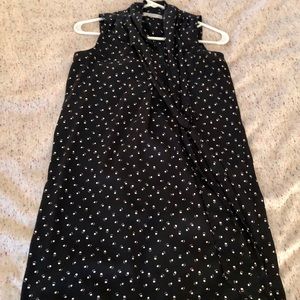 Professional black dress with paw print pattern